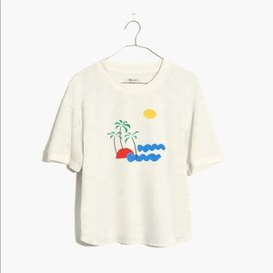 Madewell Island Getaway Graphic Everyday Crop Tee (M)